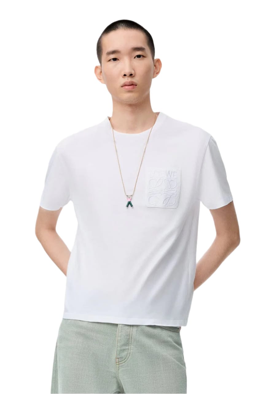 Loewe Anagram White T-Shirt with Pocket
