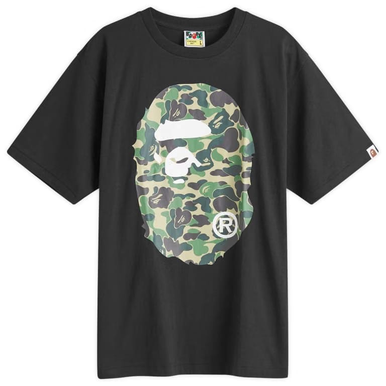 BAPE Camo Big Ape Head Tee ‘Black/Green’