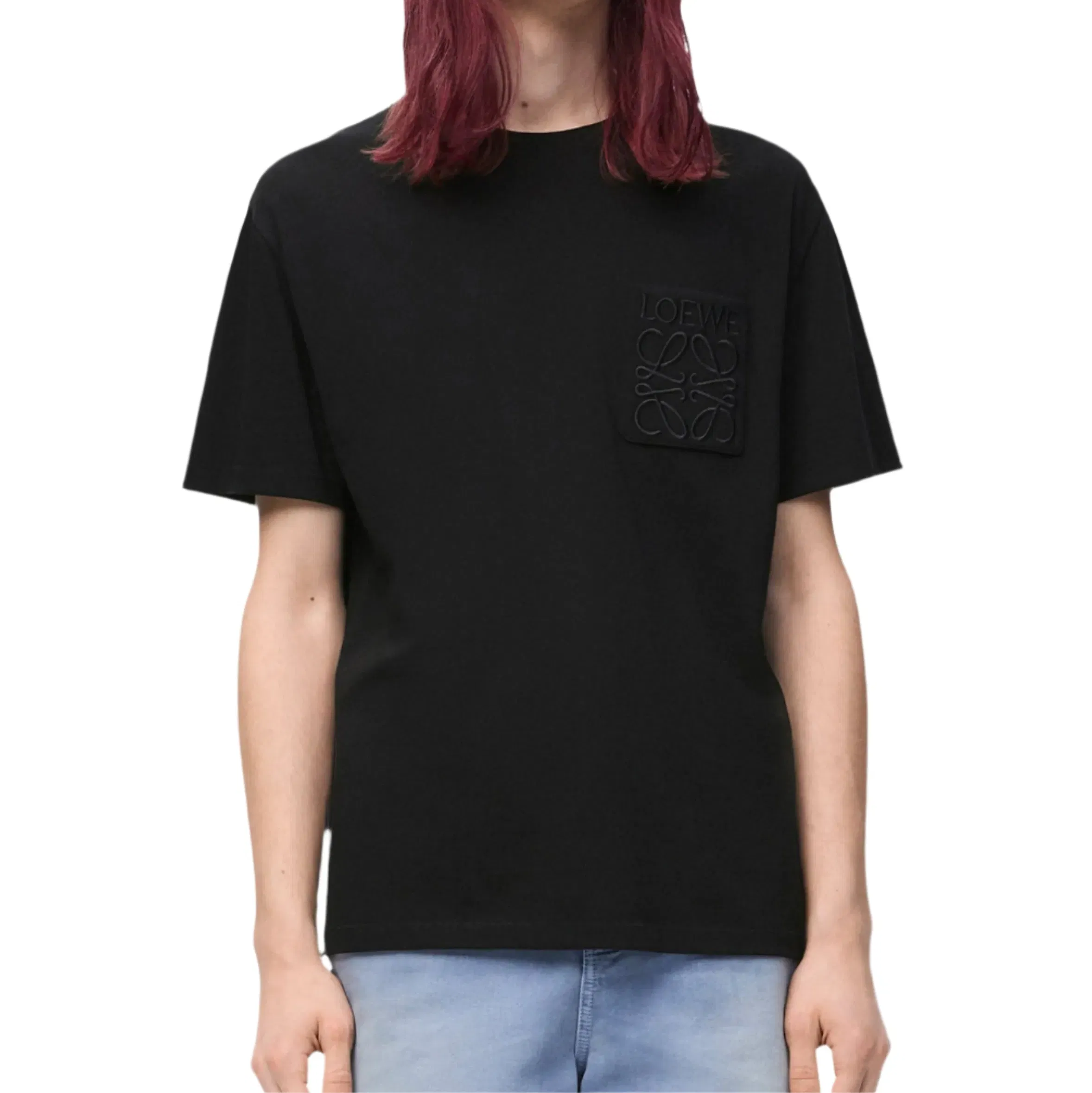 Loewe Anagram Black T-Shirt with Pocket