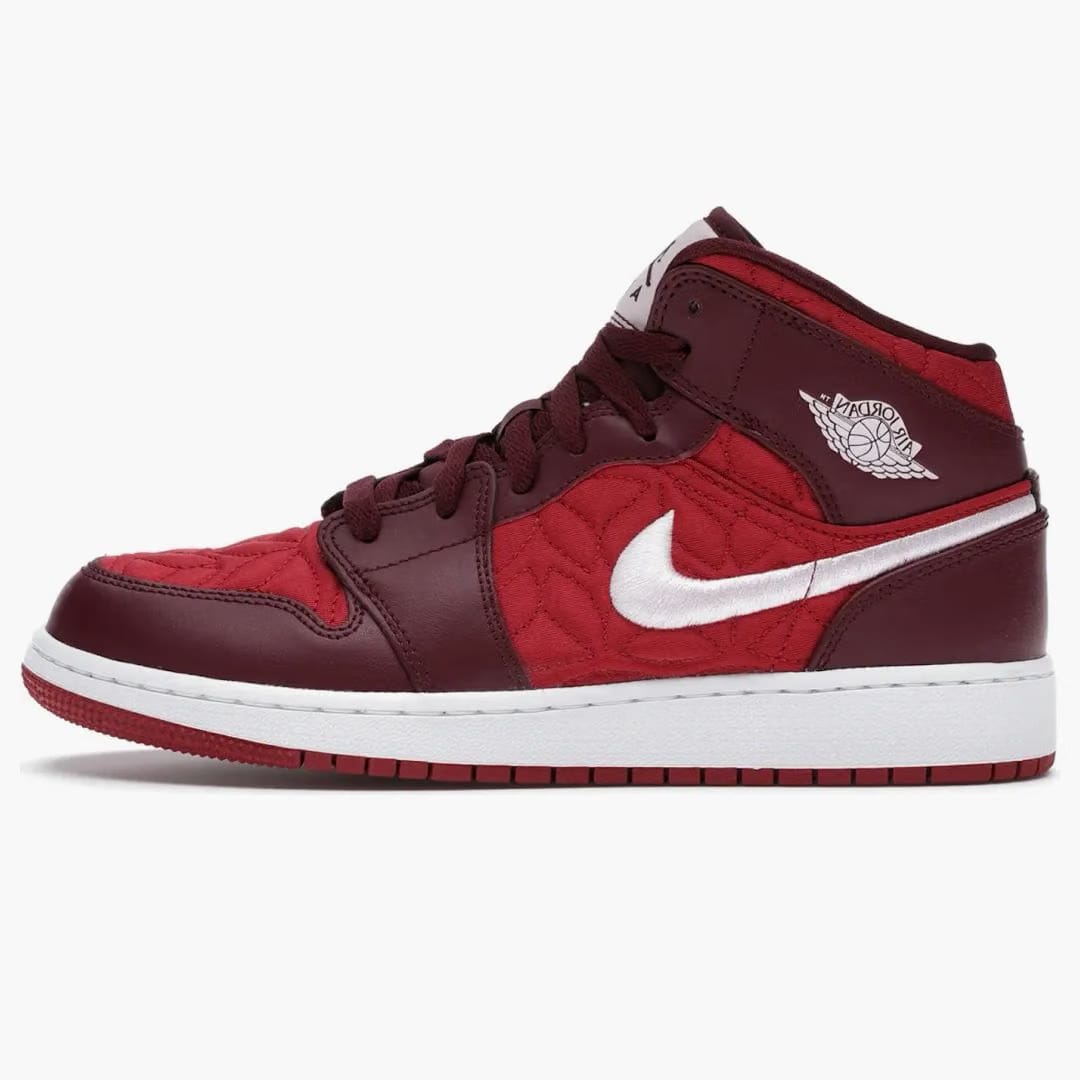Air Jordan Jordan 1 Mid Se Red Quilt (gs)