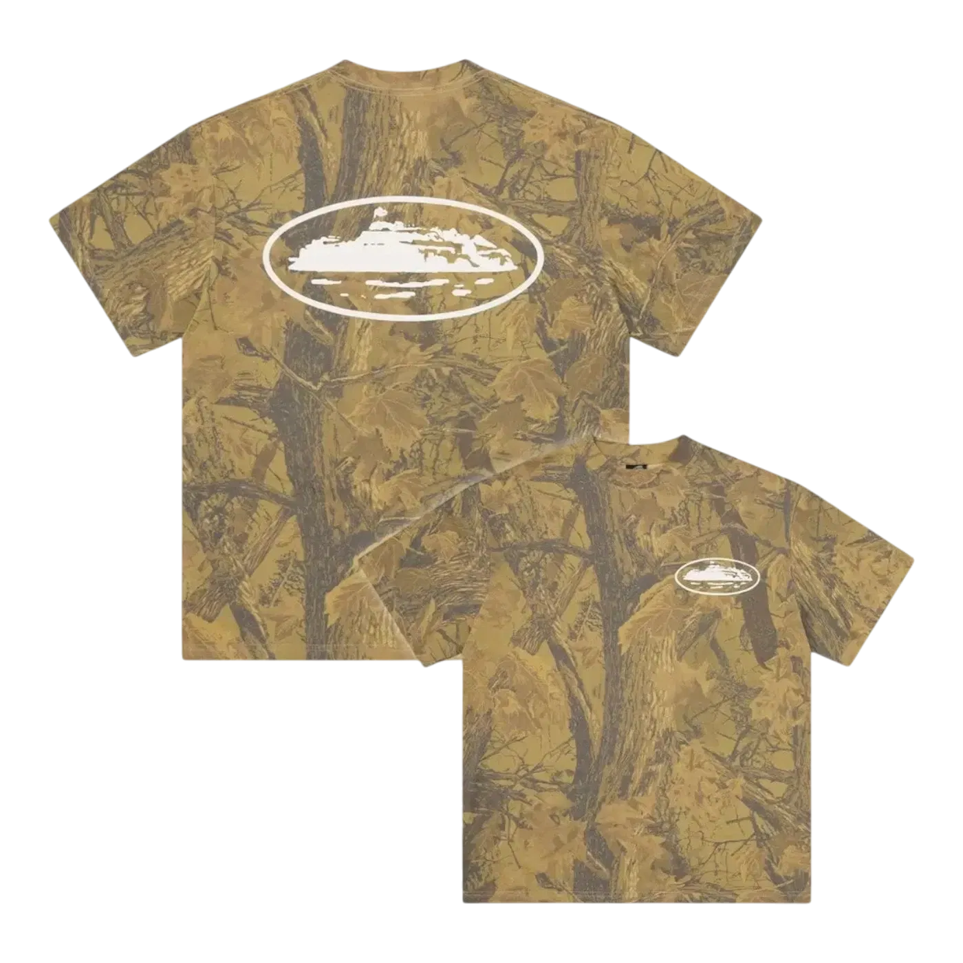 Corteiz Island Puff Print T-Shirt – Forest Camo