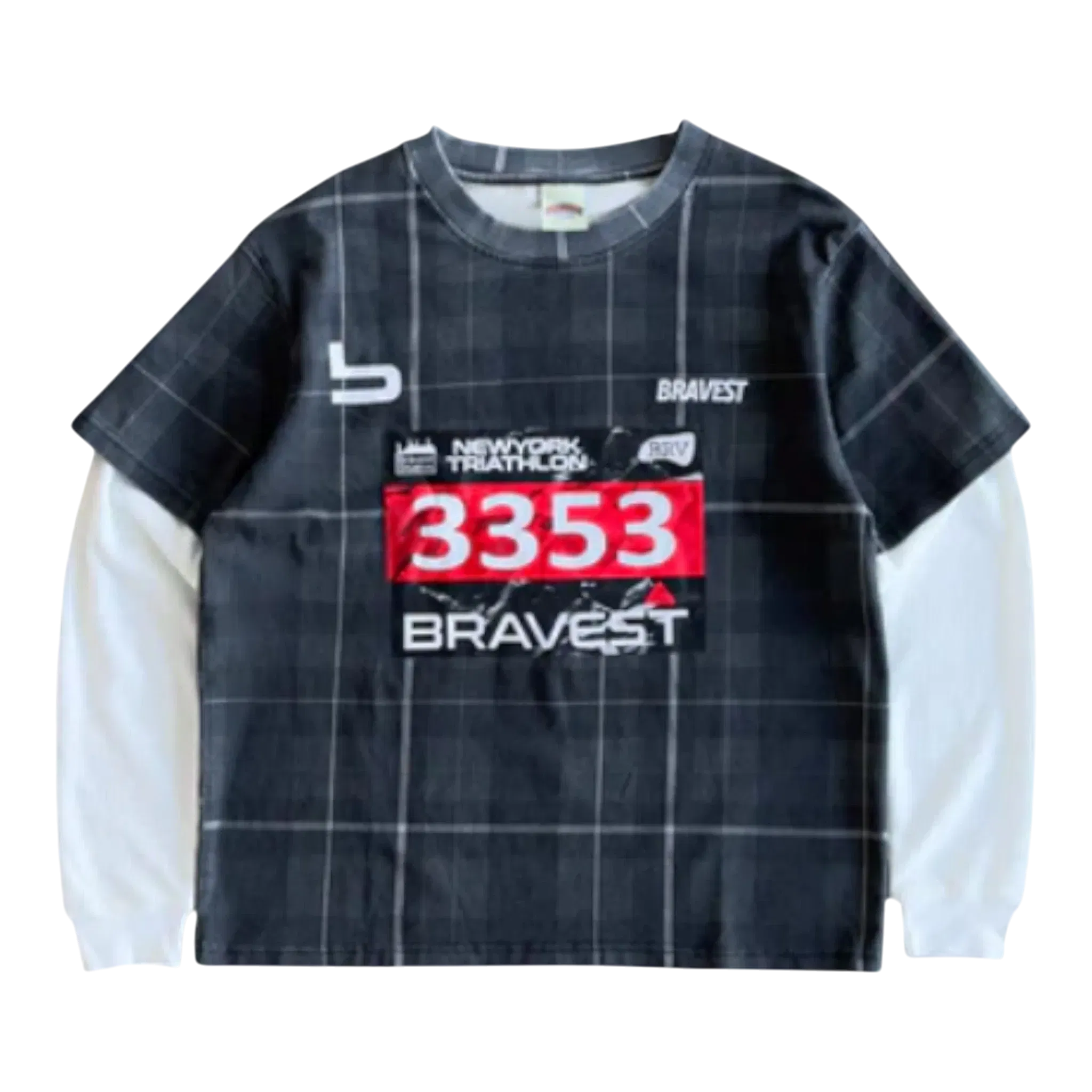 Bravest Studios Marathon Plaid Thermal Tee