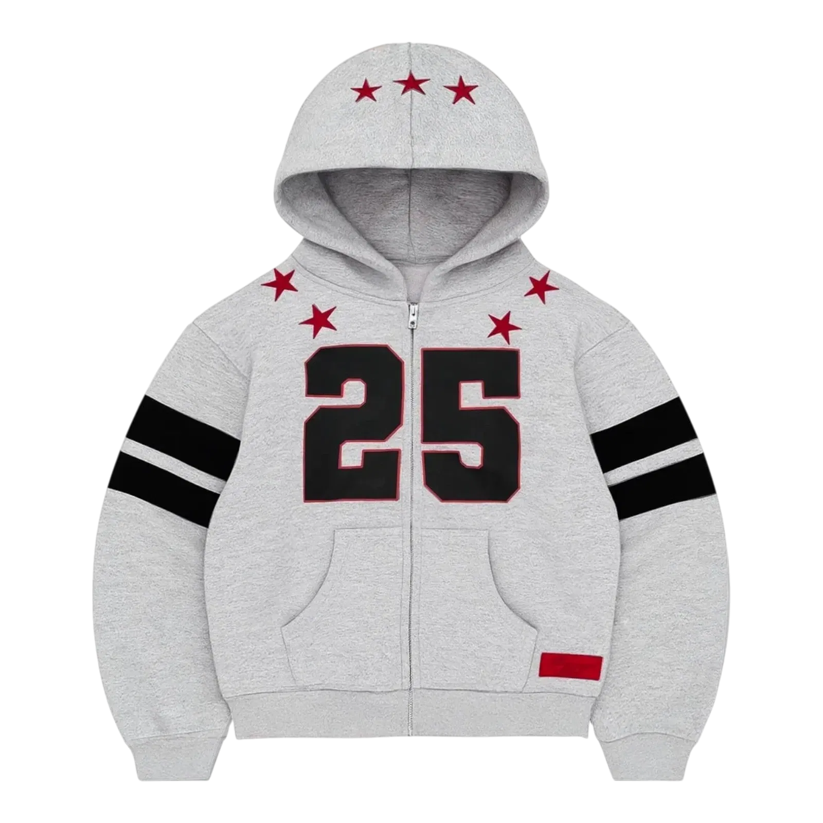 Bravest Studios Grey Star Zip Hoodie – Heather Grey