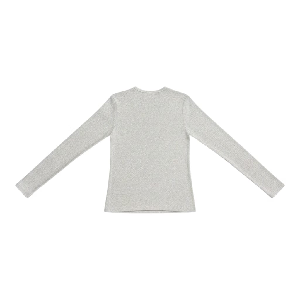 Uniqlo Soft Rib Crew Neck Tee – Long Sleeve Light Gray (Women’s)
