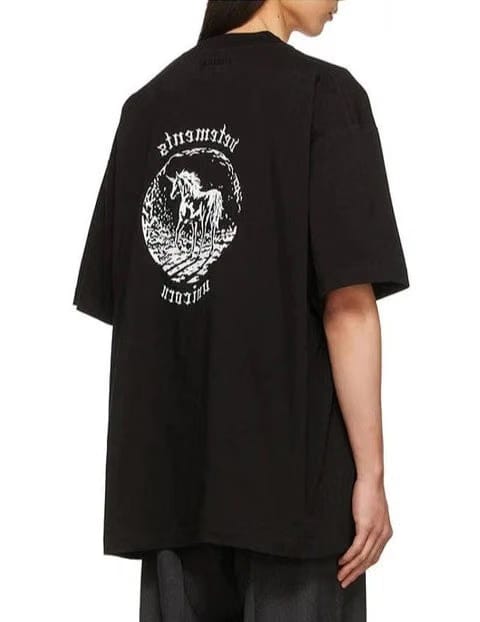 Vetements Double Unicorn T-Shirt Black