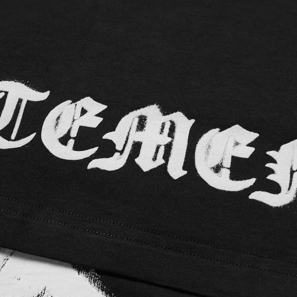 Vetements Double Anarchy Logo T-Shirt Black White