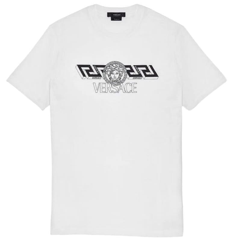 Versace T-Shirt Tessuto Jersey Cotone Con Stampe