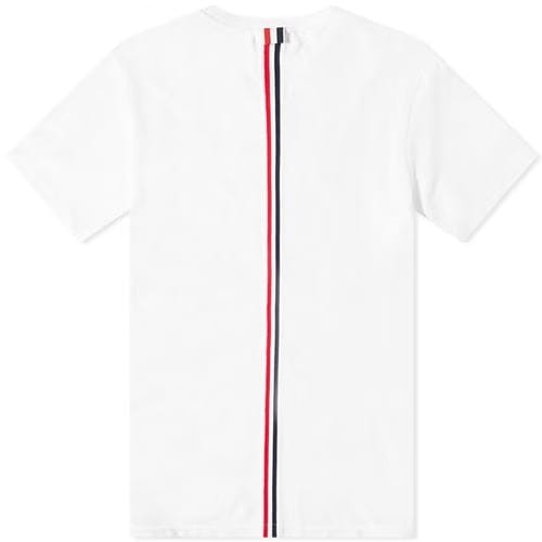 Thom Browne Centre-Back Stripe Piqué T-Shirt White