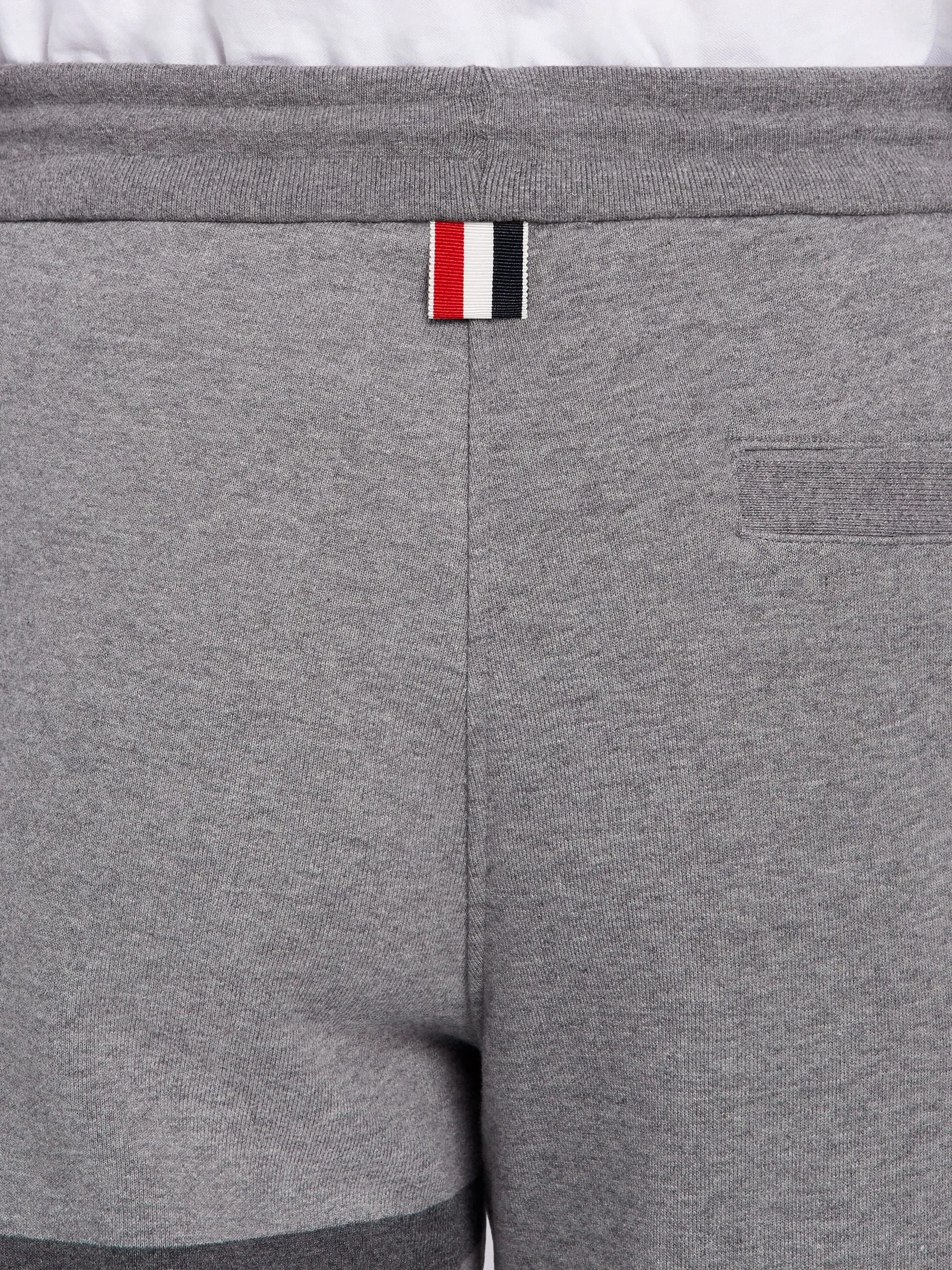 Thom Browne Grey Cotton Loopback Tonal 4-Bar Sweat Shorts