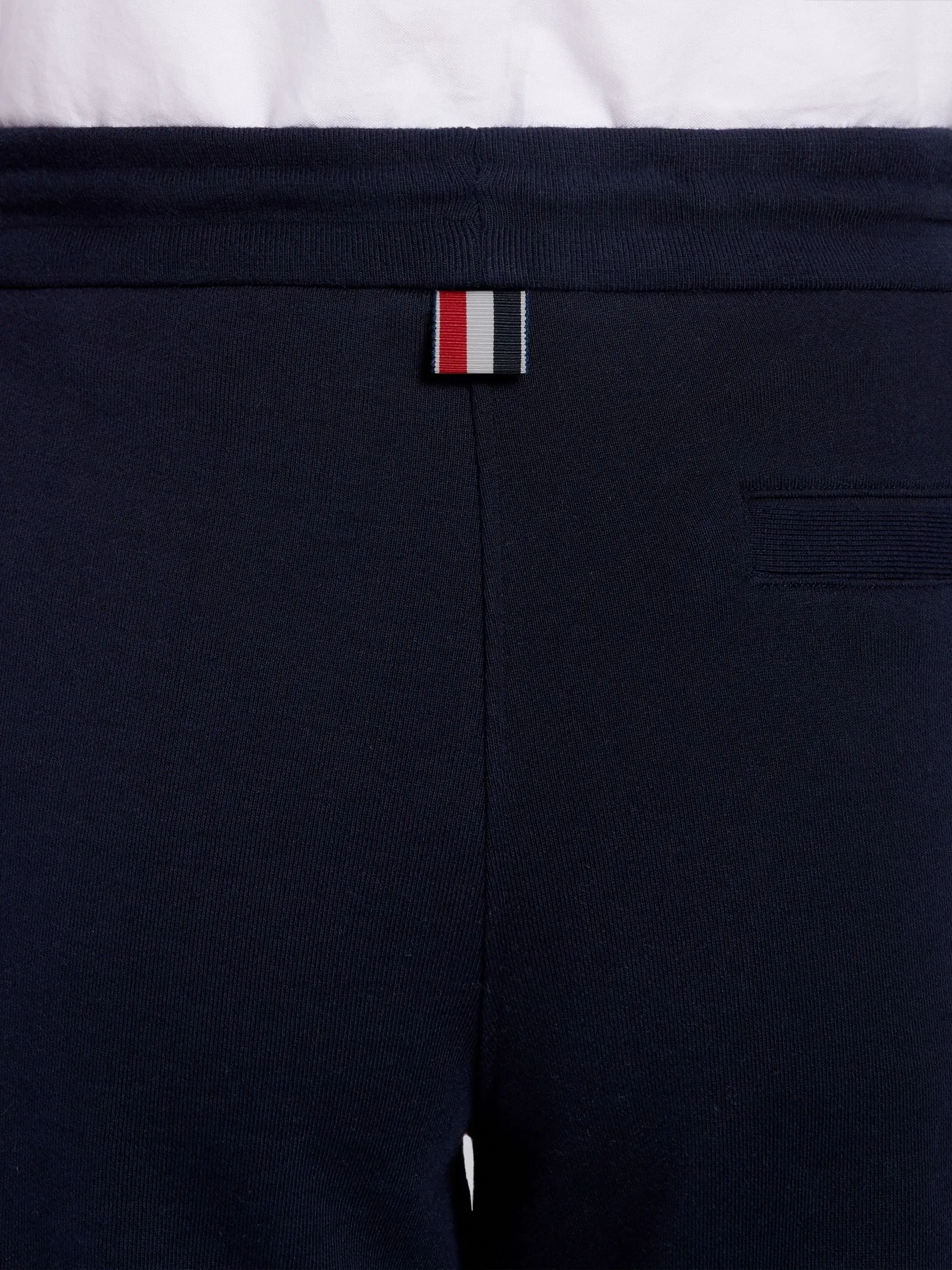 Thom Browne Navy Cotton Loopback Tonal 4-Bar Sweat Shorts