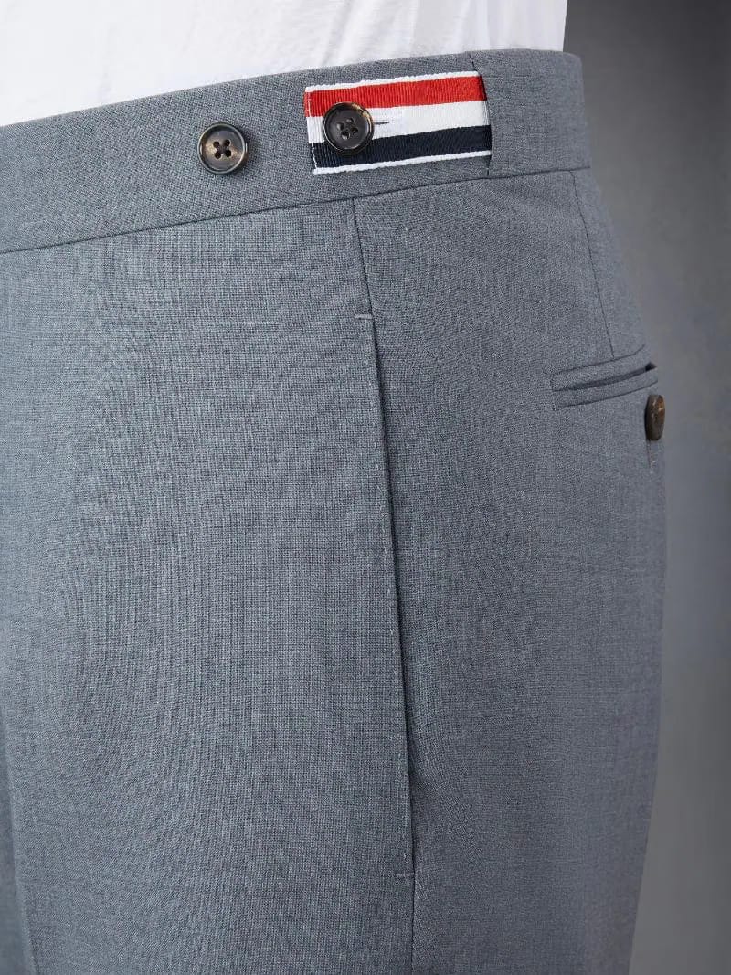 Thom Browne Medium Grey Plain Weave Suiting 4-Bar Shorts