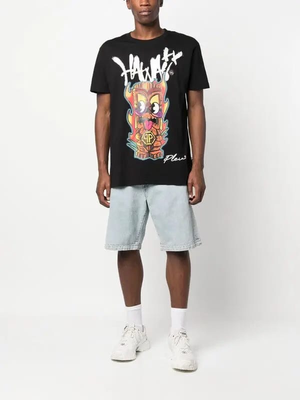 Philipp Plein Hawaii Pyre Graphic T-Shirt