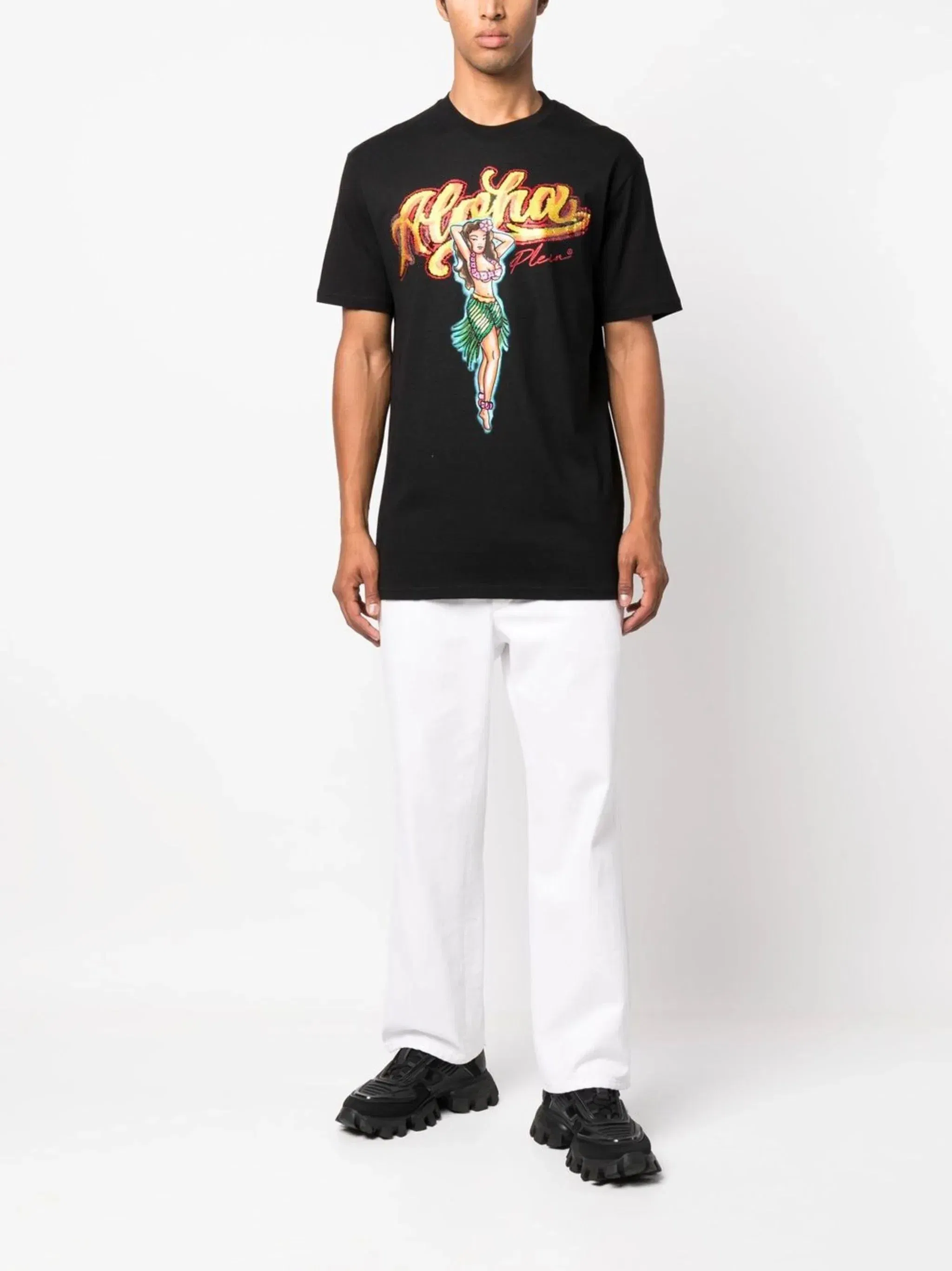 Philipp Plein Hawaii Embellished Short-Sleeve T-Shirt