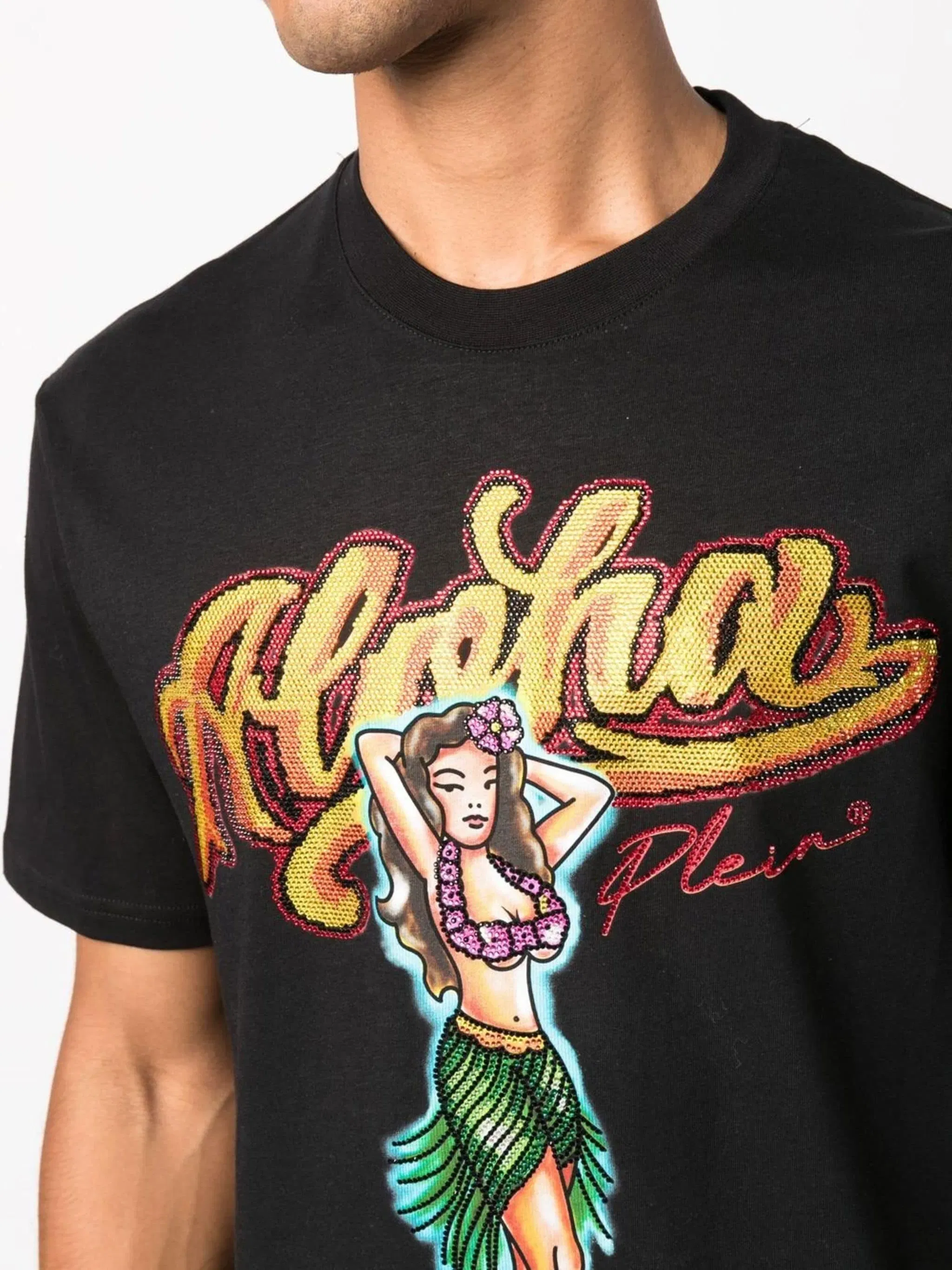 Philipp Plein Hawaii Embellished Short-Sleeve T-Shirt
