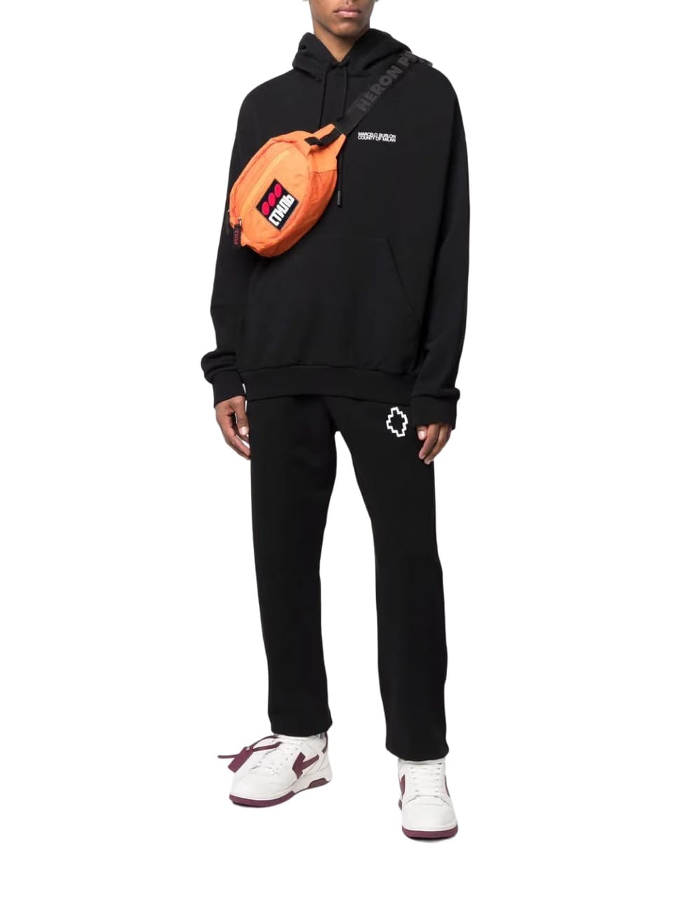 Marcelo Burlon Tempera Cross Relax Sweatpant Black White