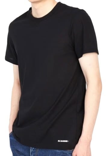 Jil Sander Plus Printed Logo Back T-Shirt Black
