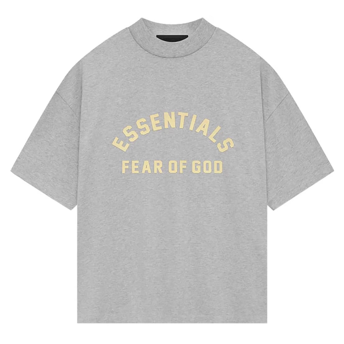 Fear of God Essentials Heavy Jersey Crewneck T-Shirt 'Light Heather Grey' (SS24)