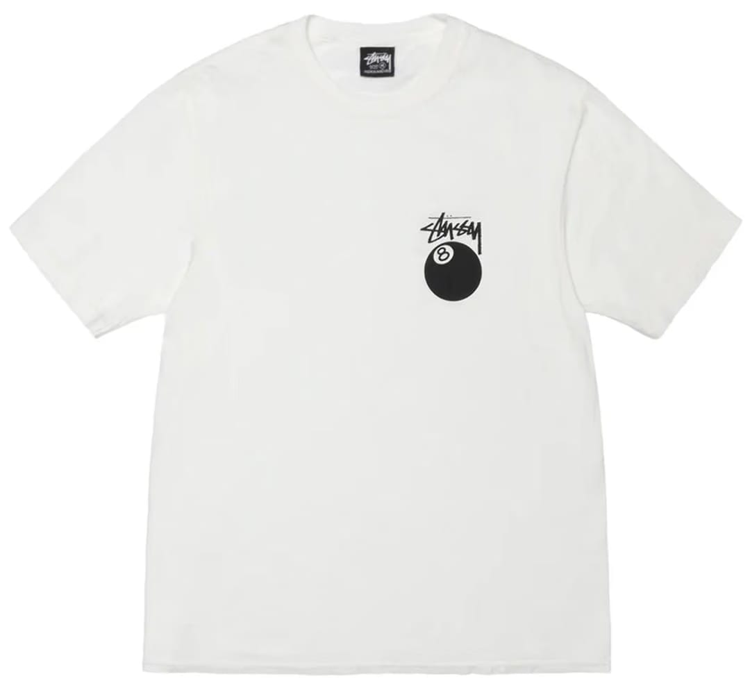 Stussy 8 Ball Pigment Dyed Tee White (SS24)