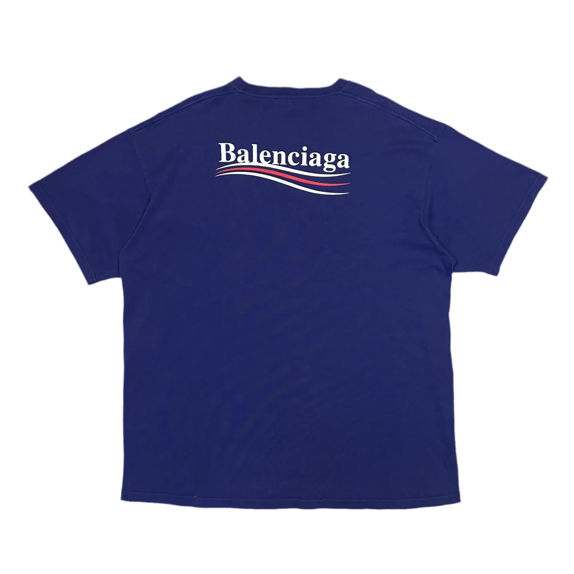 Balenciaga Political Campaign Logo T-Shirt Blue