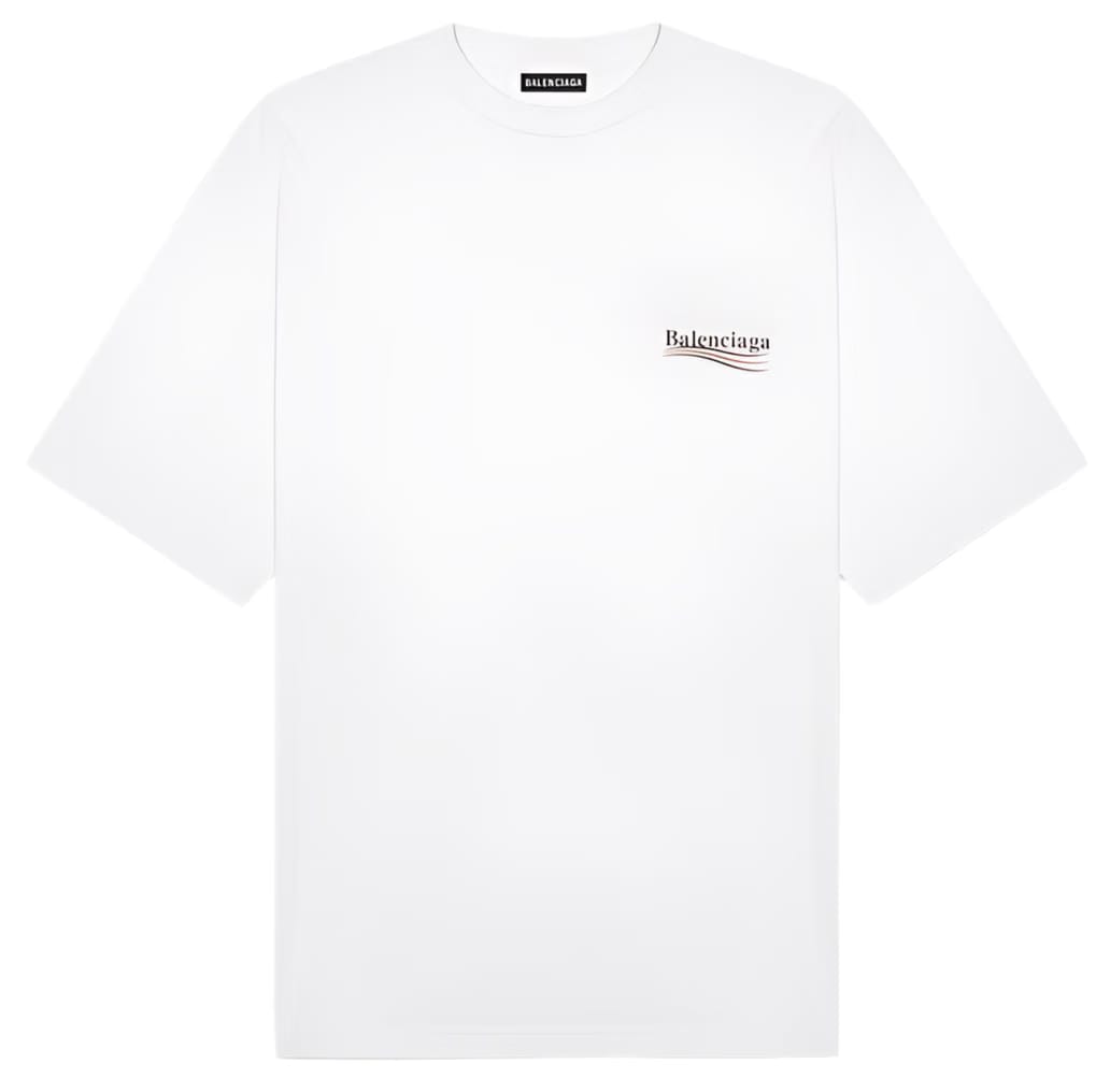 Balenciaga Political Campaign Logo T-Shirt White