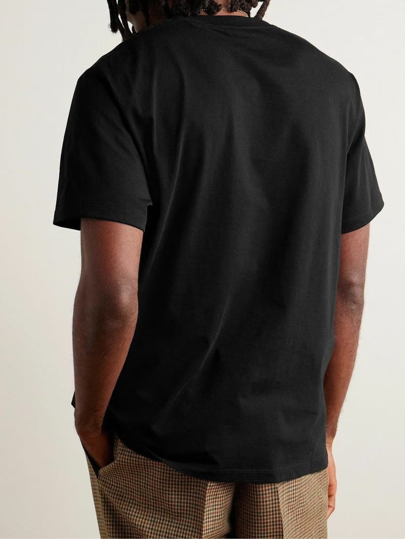 Loewe Blue Anagram on Black T-Shirt Relaxed Fit
