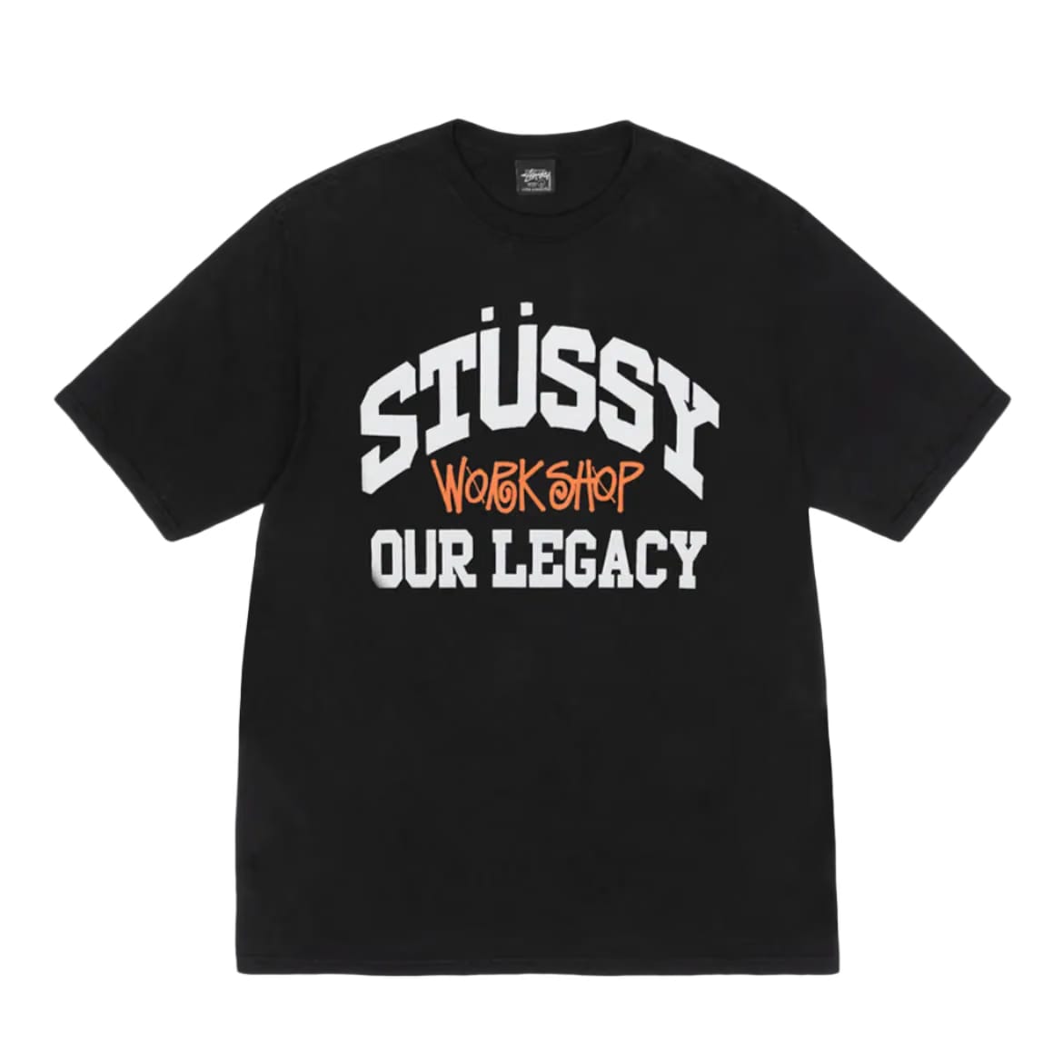 Stussy x Our Legacy Work Shop Collegiate Pigment Dyed Tee Black (SS24)