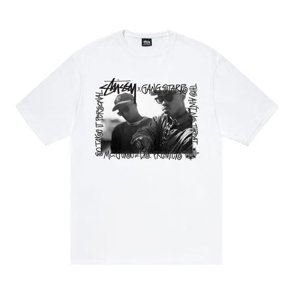 Stussy Gang Starr Take It Personal Tee White
