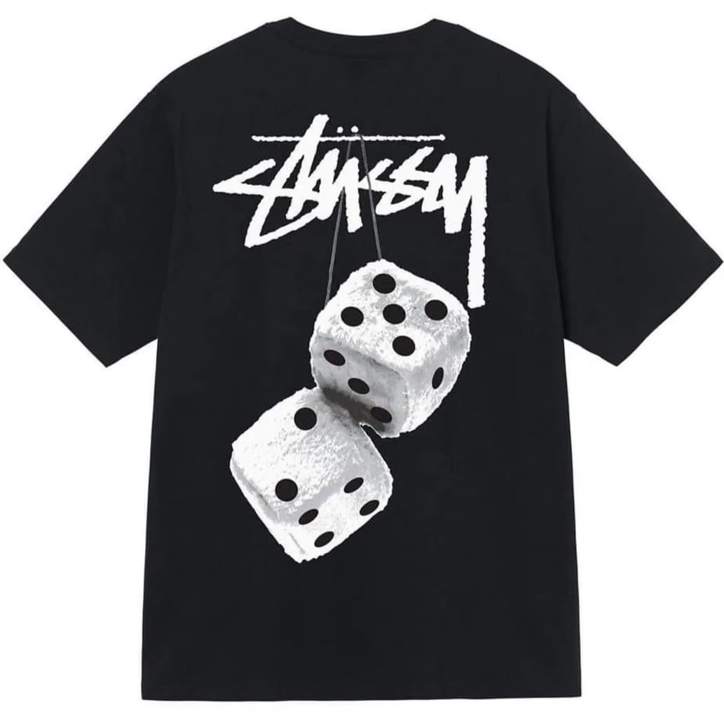 Stussy Fuzzy Dice Tee Black