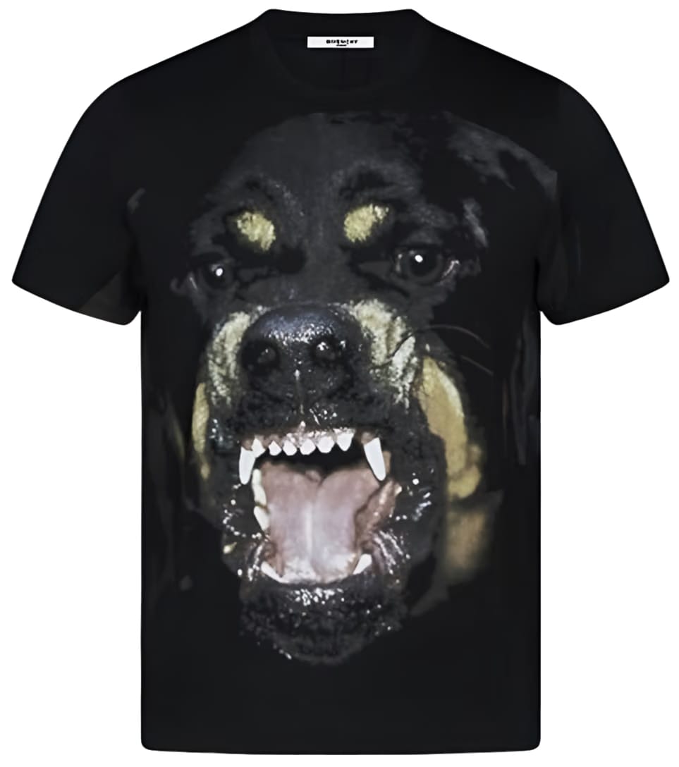 Givenchy Rottweiler Printed T-Shirt Black Oversized Fit