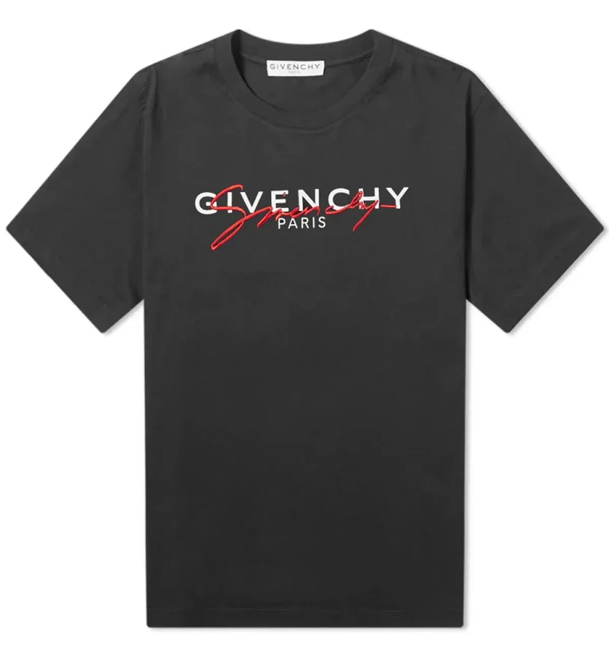 Givenchy Red Embroidery T-Shirt Black Regular Fit