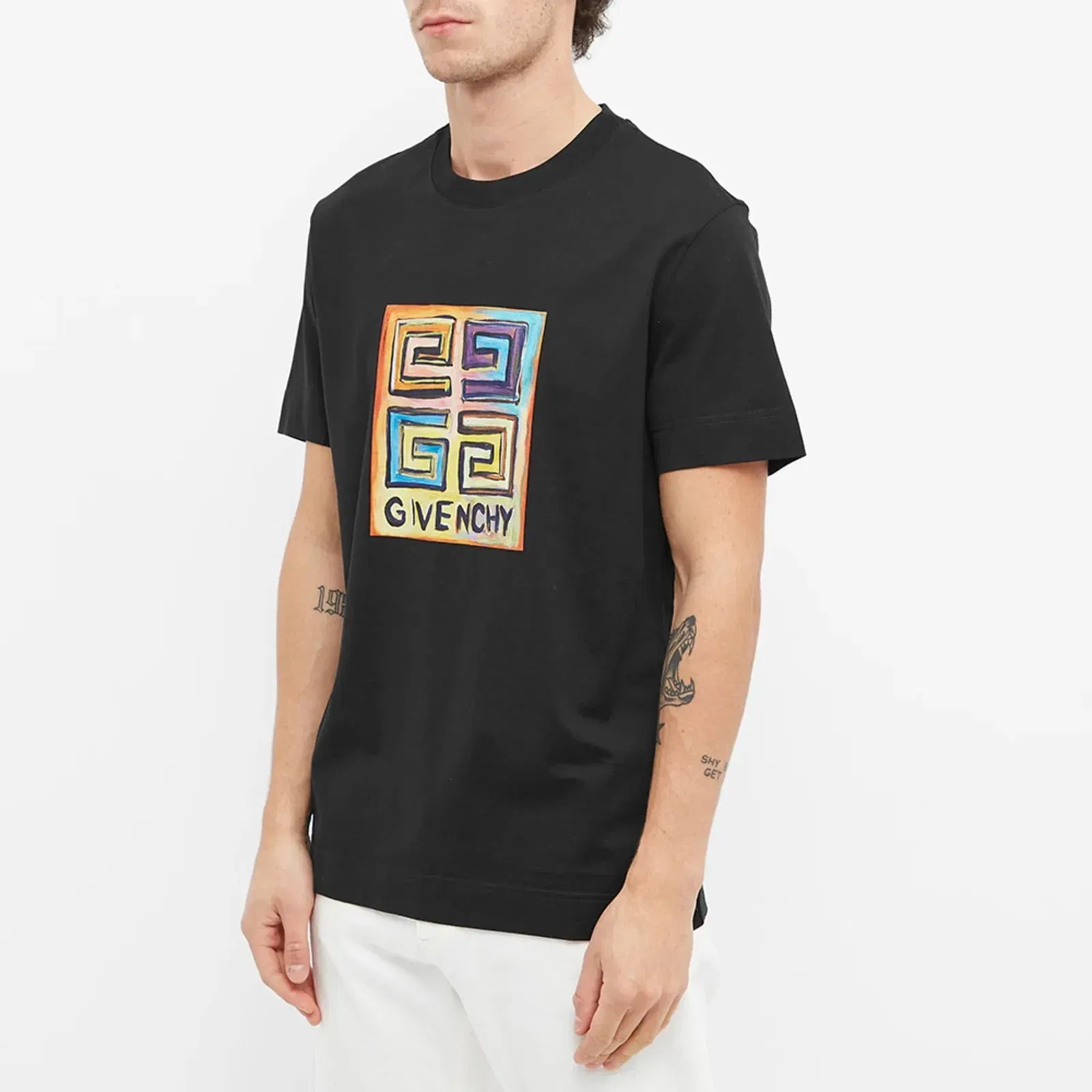 Givenchy 4G Sketch Print T-Shirt Black Slim Fit