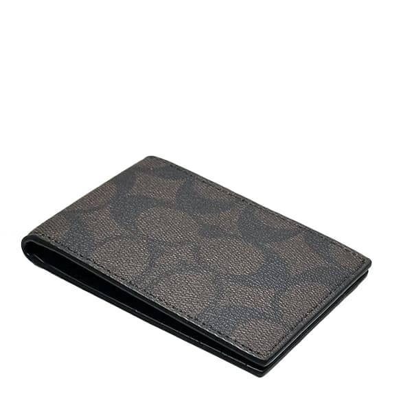 Coach Compact Billfold Wallet Mahogany/Black