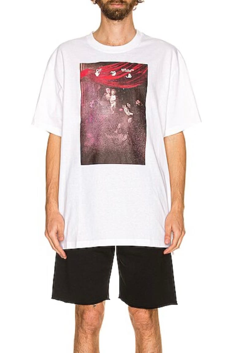 Off-White Sprayed Caravaggio S/S Oversized White T-Shirt
