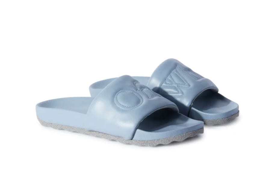 Off-White Bookish Leather Mint Military Slide
