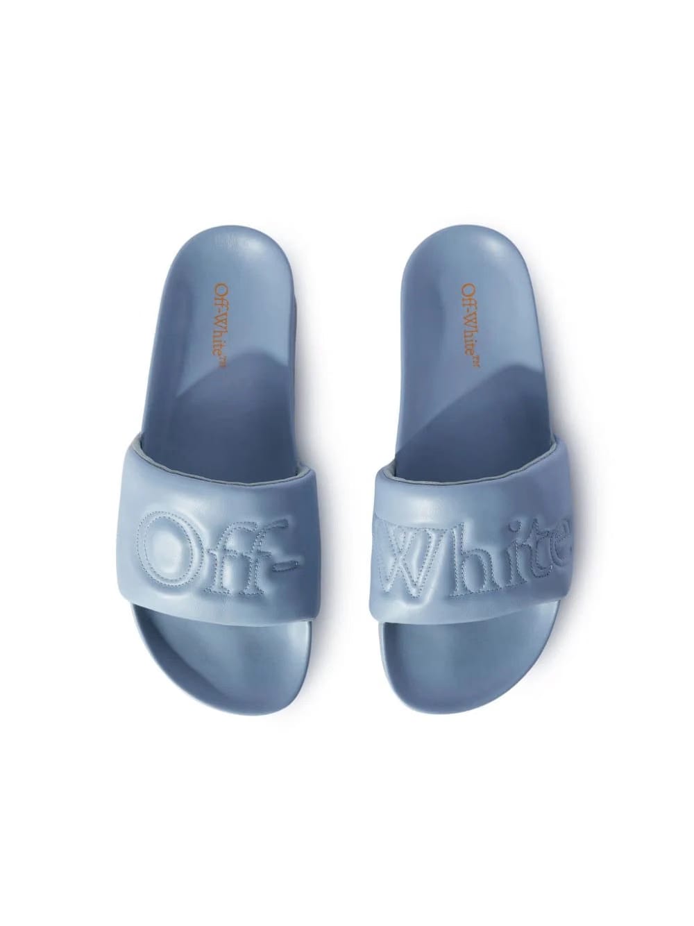 Off-White Bookish Leather Mint Military Slide