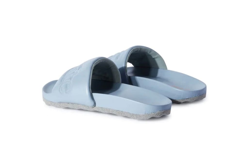 Off-White Bookish Leather Mint Military Slide