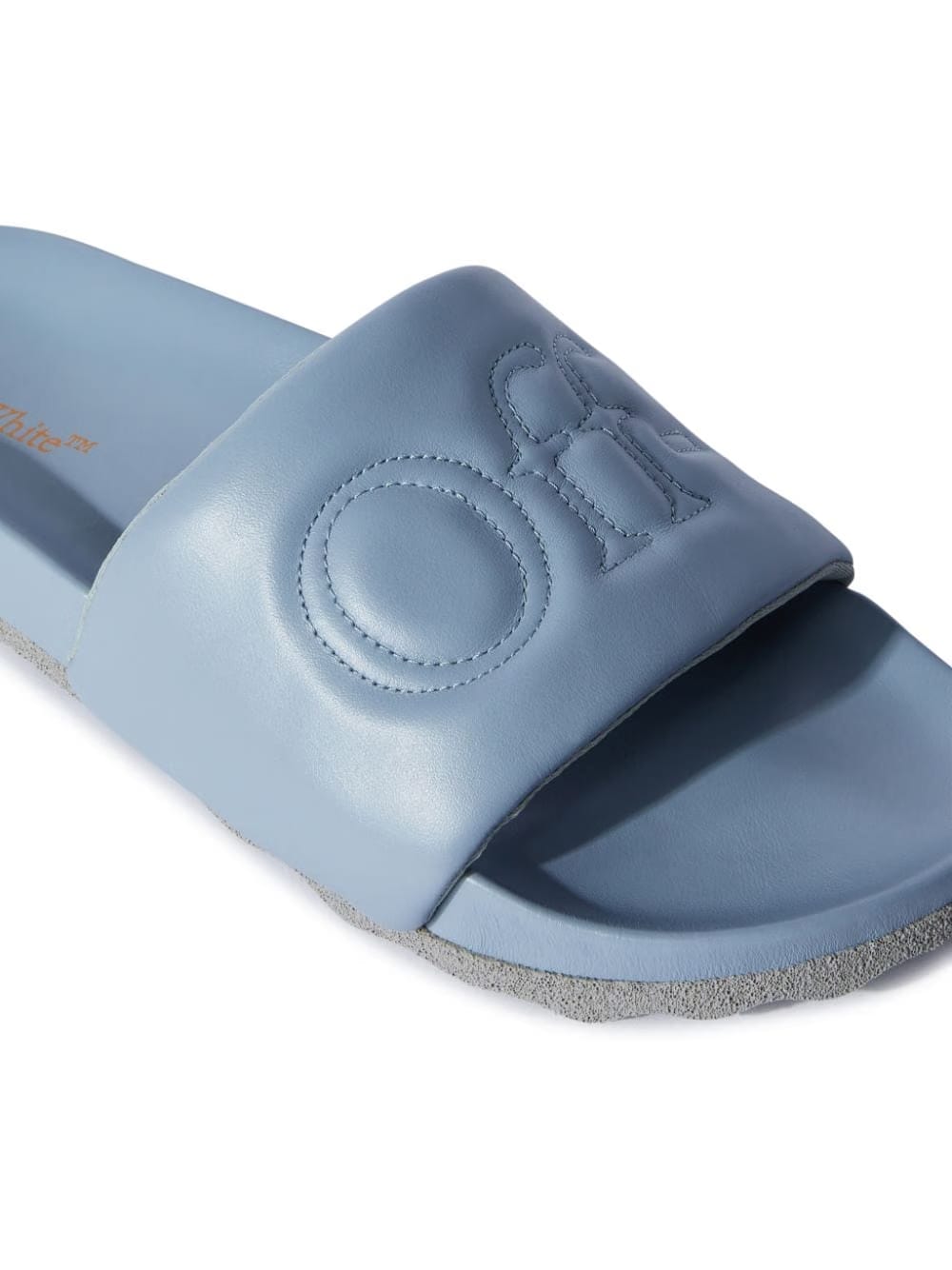 Off-White Bookish Leather Mint Military Slide