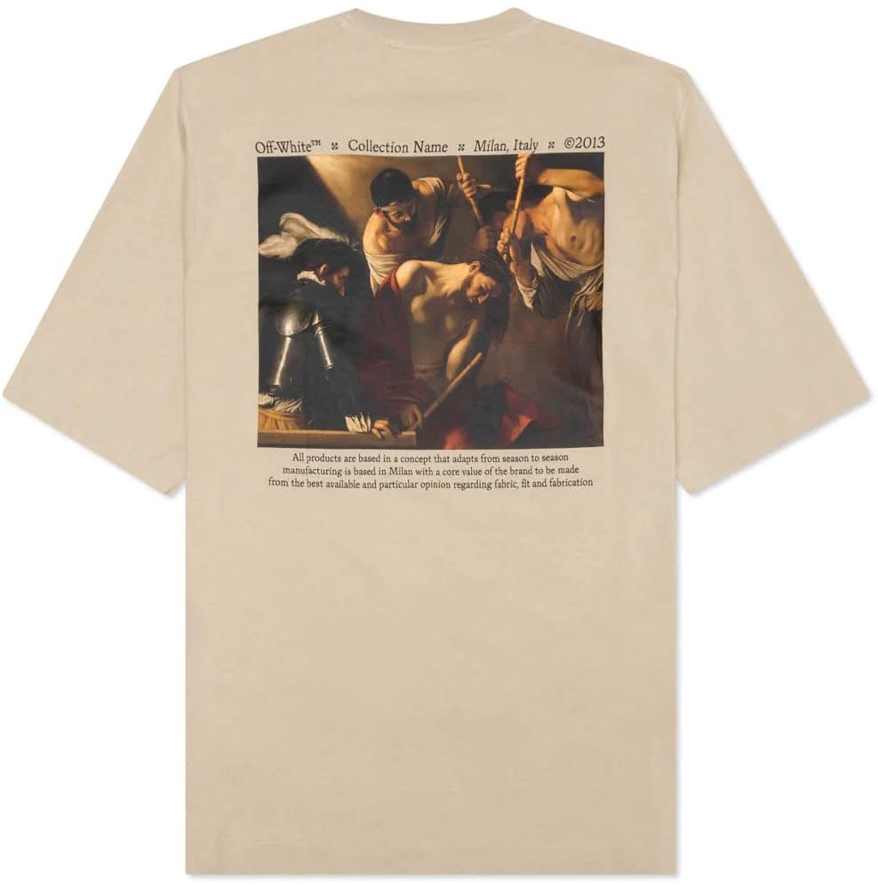 Off-White Caravaggio Crownin Skate S/S Dark Sand T-Shirt