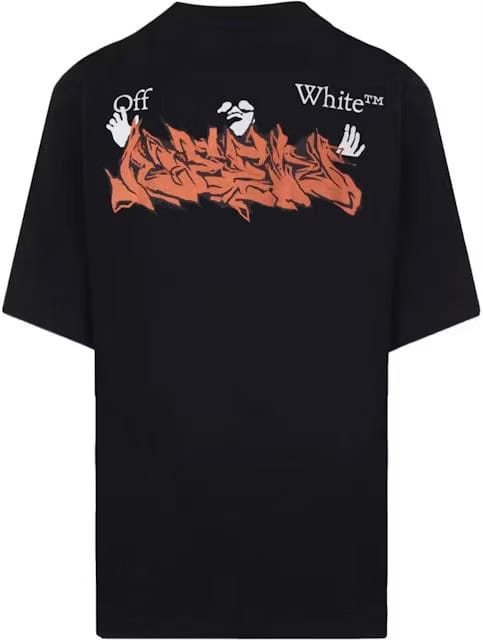 Off-White Neen OW Logo Skate S/S T-Shirt Black Orange