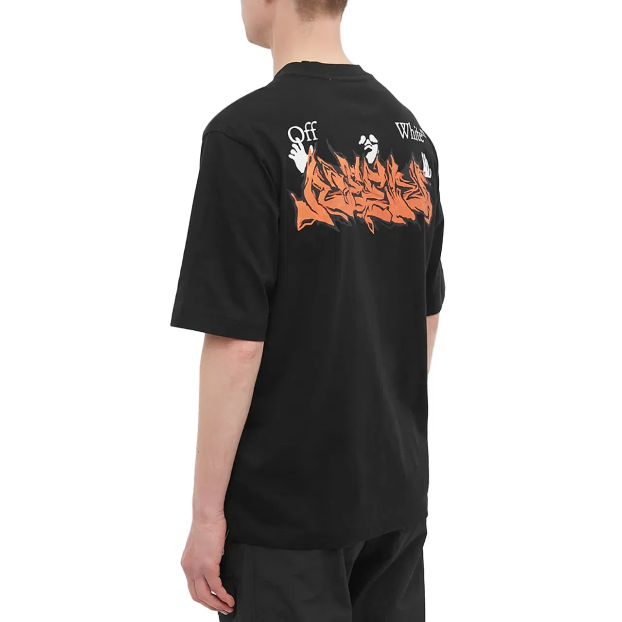 Off-White Neen OW Logo Skate S/S T-Shirt Black Orange