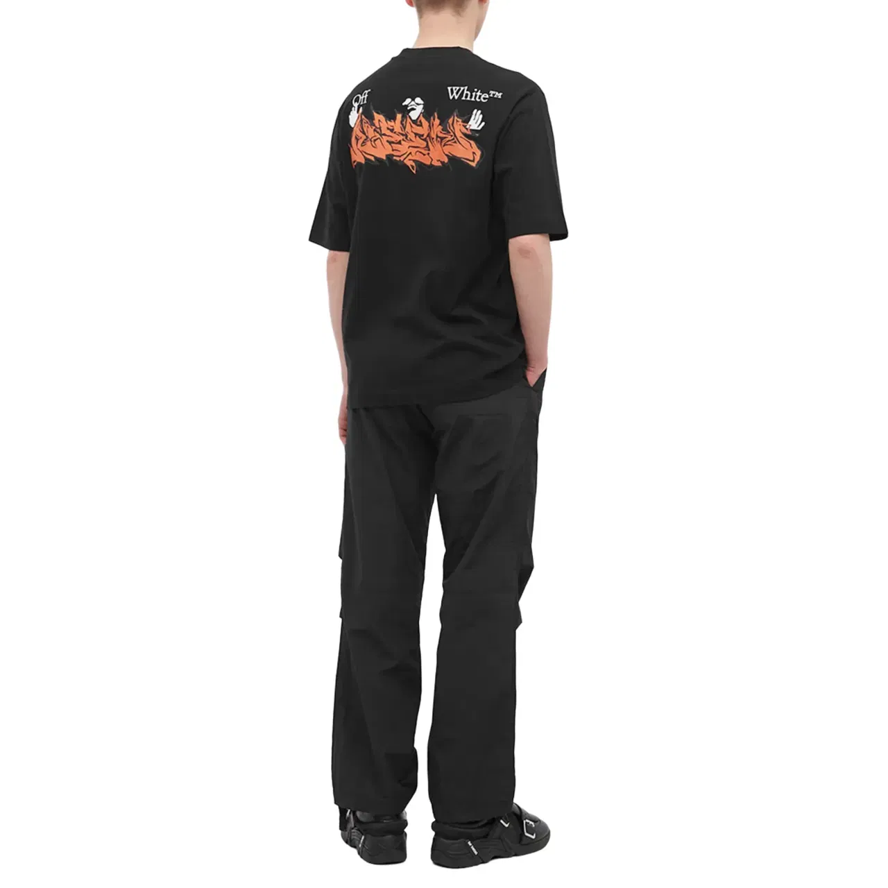 Off-White Neen OW Logo Skate S/S T-Shirt Black Orange