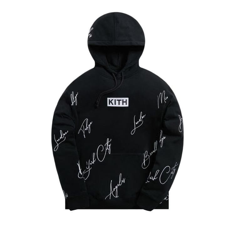 Kith City Script Hoodie Black