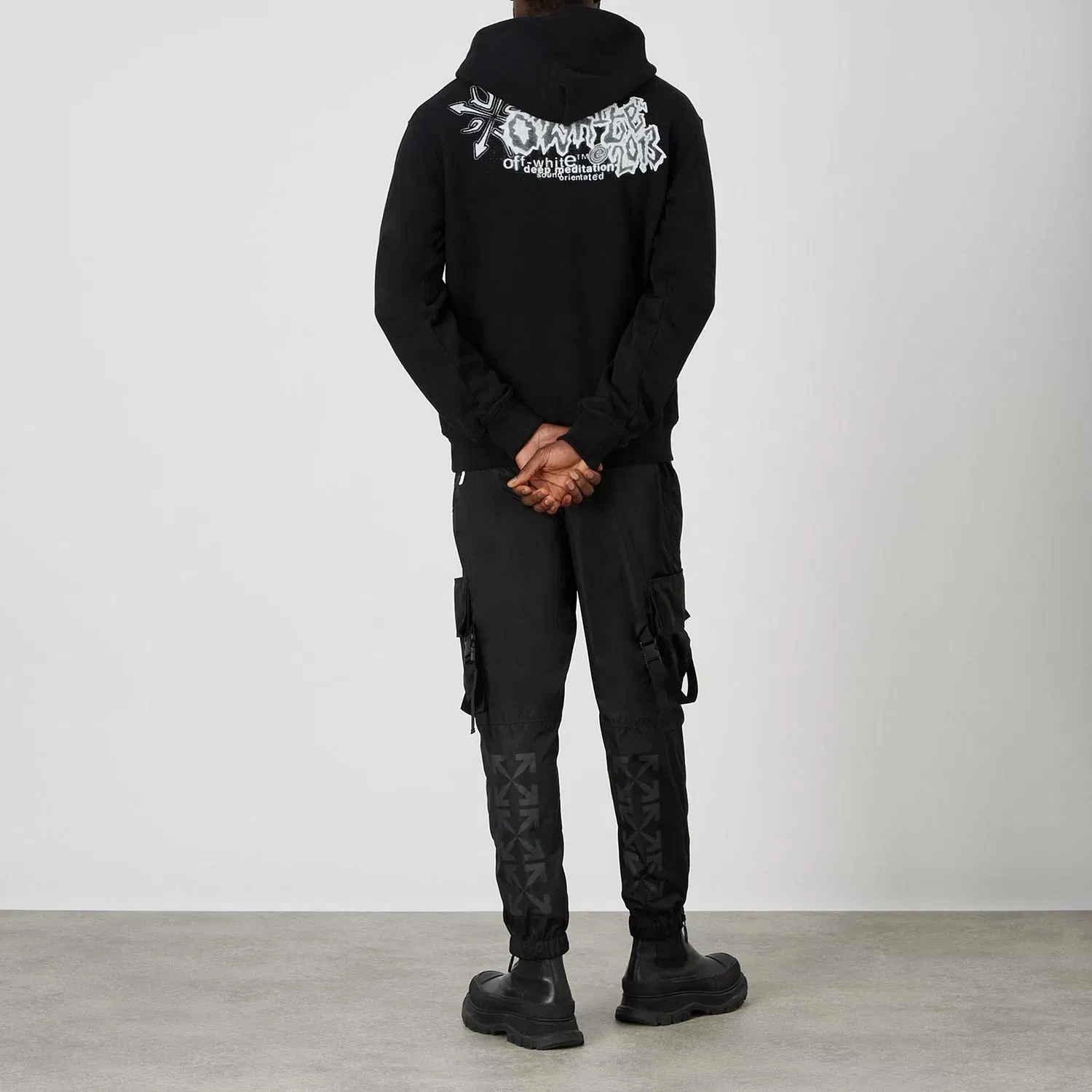 Off-White Arrows Logo-Print Cotton Hoodie
