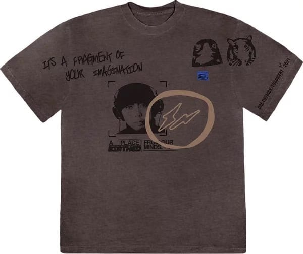 Travis Scott Cactus Jack For Fragment Hiroshi Tee Brown Pepper