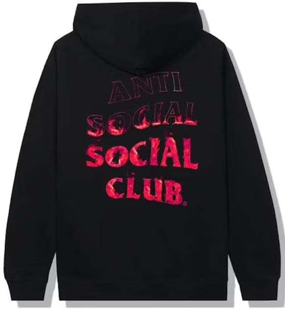 Anti Social Social Club A Fire Pink Flame Hoodie