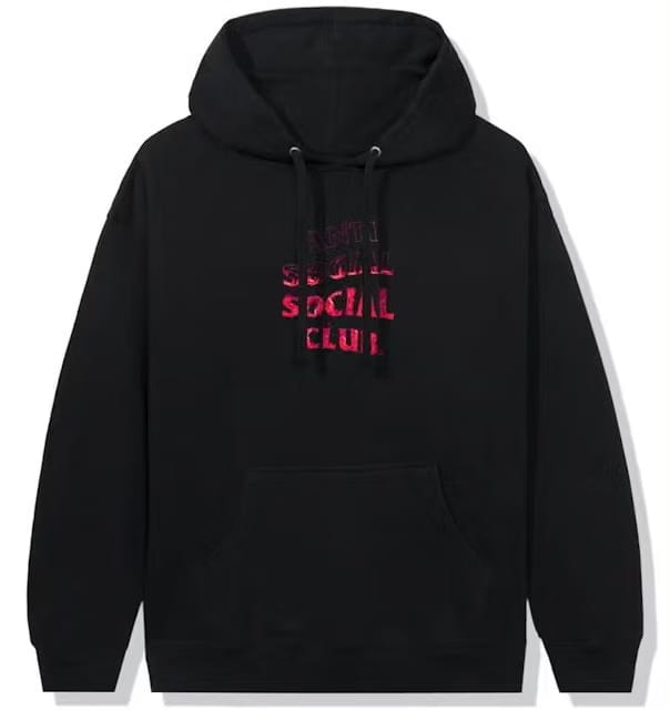 Anti Social Social Club A Fire Pink Flame Hoodie