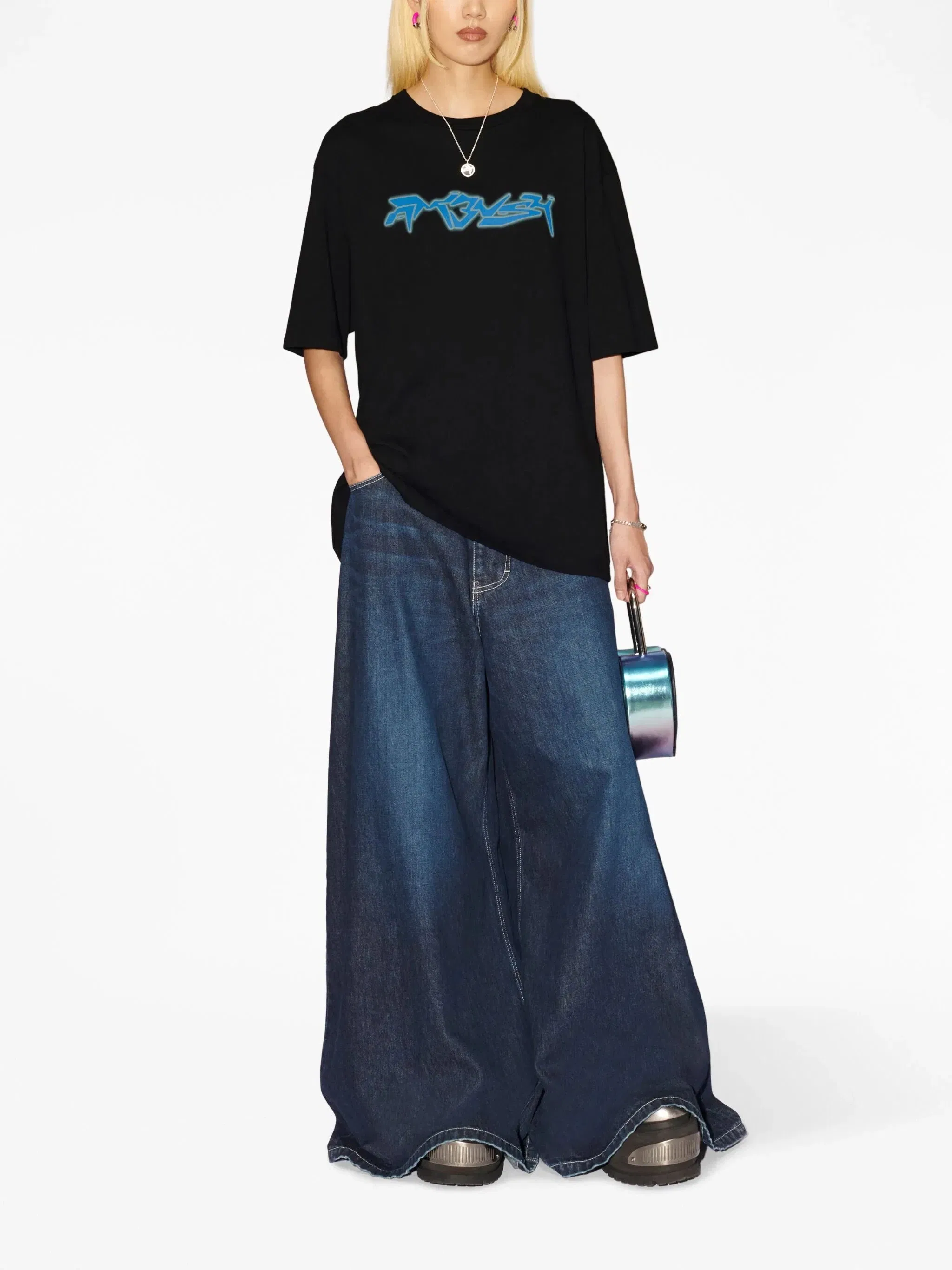 AMBUSH Neon Graphic T-Shirt Tap Shoe Bonnie Blue