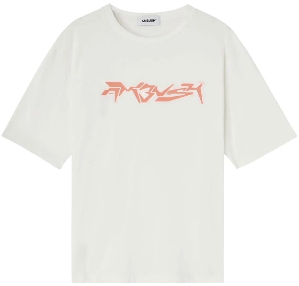 AMBUSH Neon Graphic T-Shirt Blanc De Blanc Flam