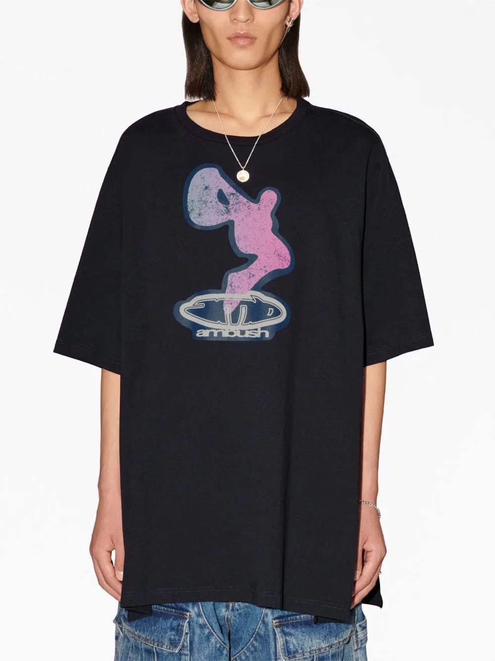 AMBUSH Side Splits Graphic T-Shirt Tap Shoe Purple