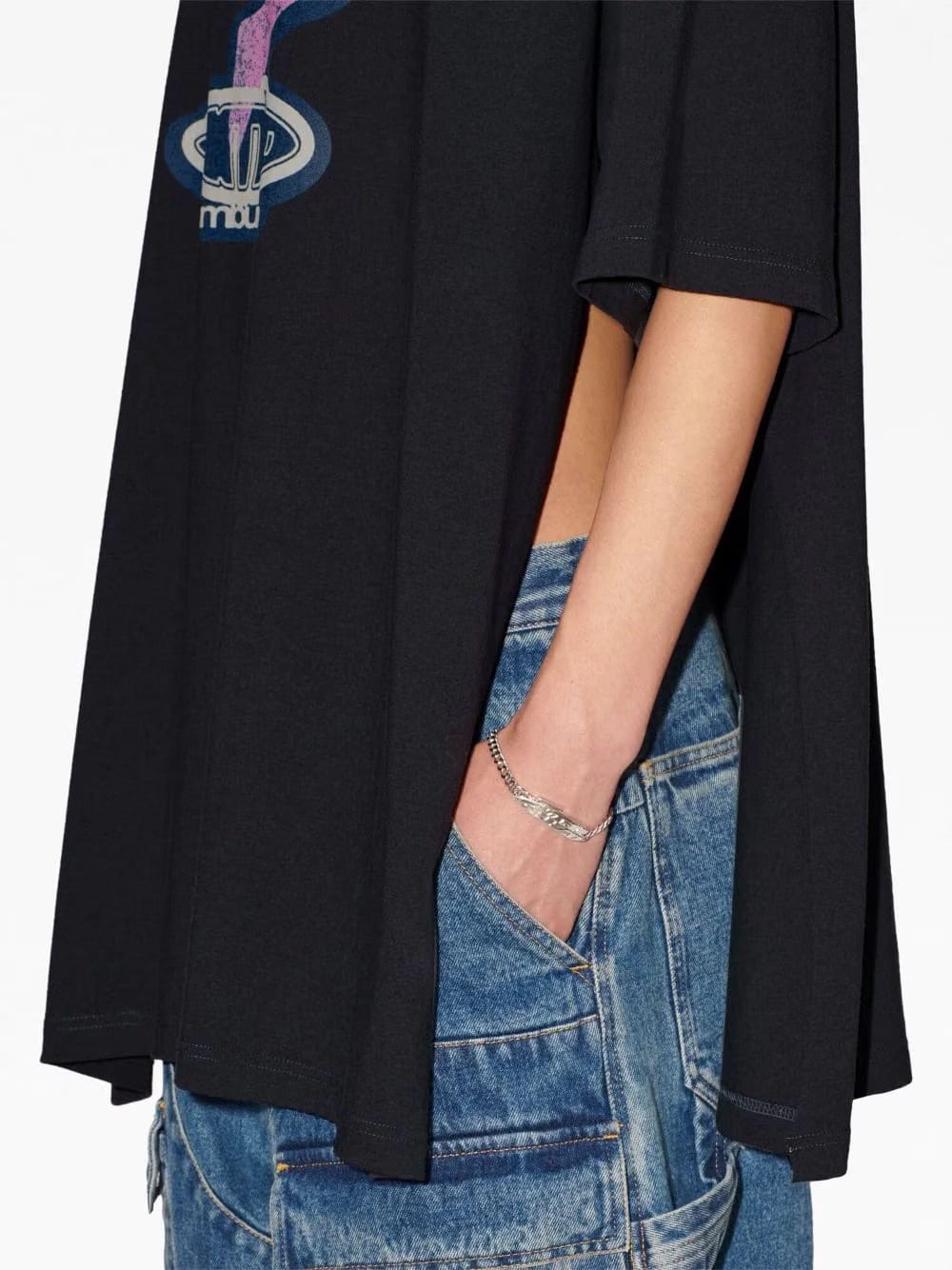 AMBUSH Side Splits Graphic T-Shirt Tap Shoe Purple